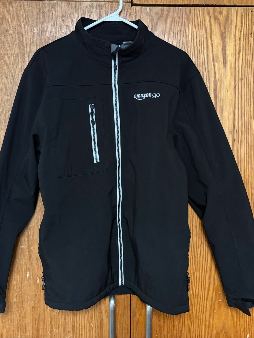 Amazon Black Lightweight Softshell Jacket with Contrast Zipper